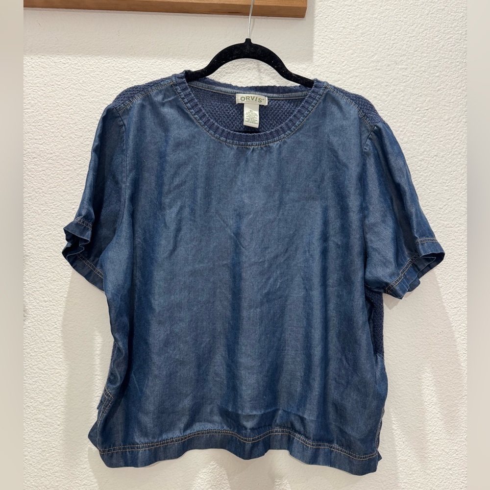 Orvis denim short-sleeve shirt Women’s Size XL